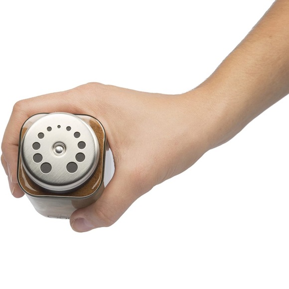 🆕 Adjustable Glass Spice Jars- Set of 6 Seasoning Shaker Rub Container Tins. - Picture 5 of 6